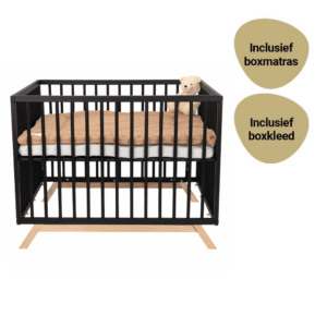 Set | Box Donna Zwart Incl. Boxmatras en Boxkleed
