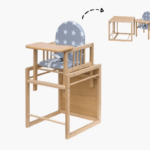 Kinderstoel Colorfull Home Wiktoria Kubus Naturel/Naturel/Ster Grijs