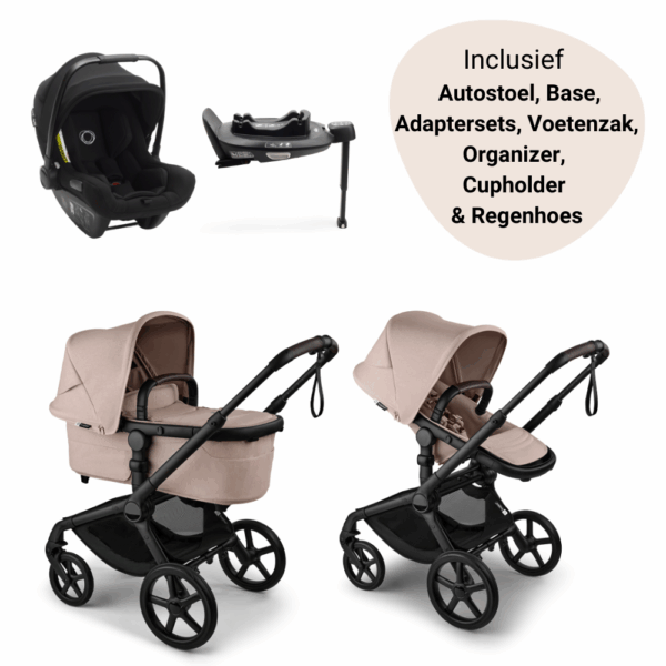 Kinderwagen Bugaboo Fox5 Renew Complete Black/Desert Taupe Melange - Afbeelding 1