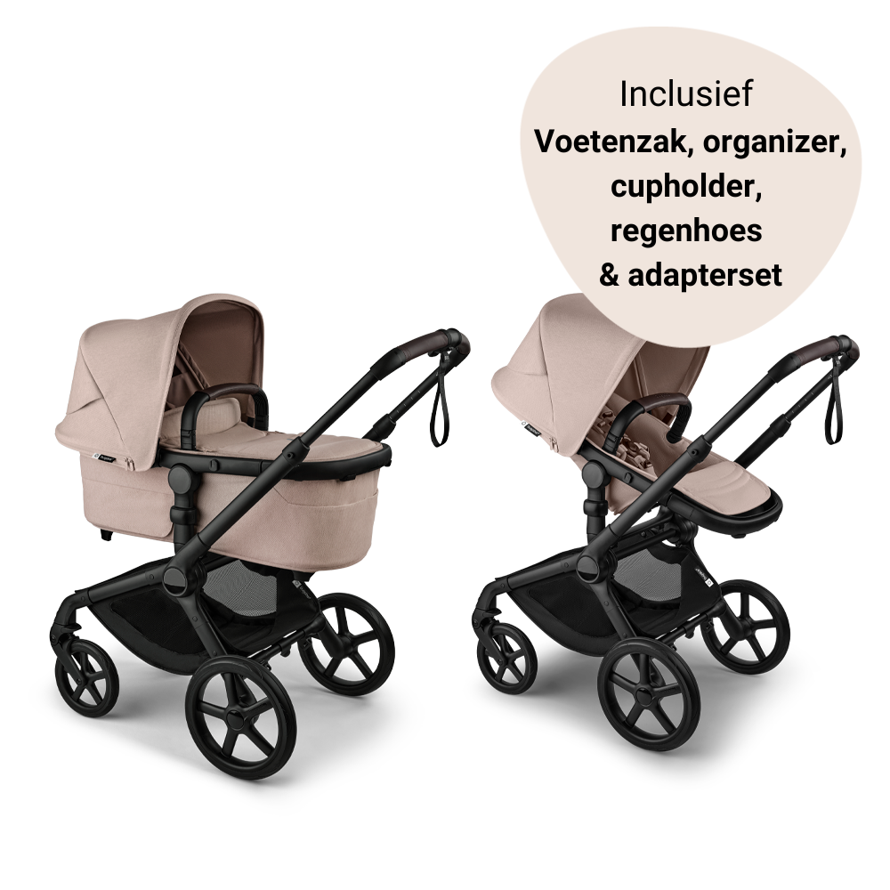 Kinderwagen Bugaboo Fox5 Renew Essential Black/Desert Taupe - Afbeelding 1