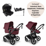 Kinderwagen Bugaboo Fox5 Renew Complete Black/Dark Cherry