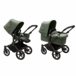 Kinderwagen Bugaboo Donkey5 Mono Complete - Black/Forest Green + Gratis Duo extensie