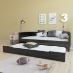 Bedbank Leonard BLN-kids Black 90x200 incl. Onderbed
