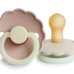 Fopspeen Frigg Daisy GLOW Night 6-18mnd Cream/Blush 2st.