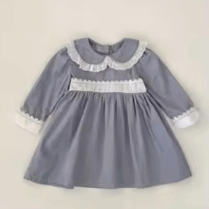 Mini Fashion™ - Comfortabel&Stijlvol - Lente Romper Jurkjes Kinderen Jurk - Lichtblauw / 100 (3 jaar) | Educatief Speelgoed