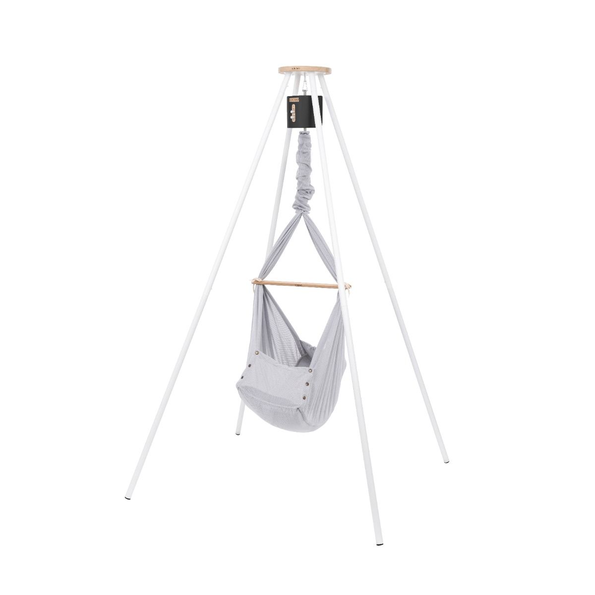 Set | Heavenly Dream Nonomo Babyhangmat Grey Stone met Move-motor Anthracite&Tipi Standaard White - Afbeelding 1