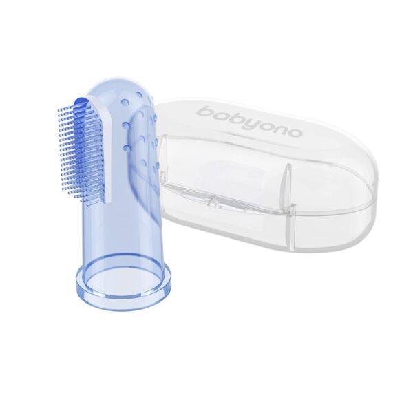 Vingertandenborstel Babyono Blauw - Afbeelding 1