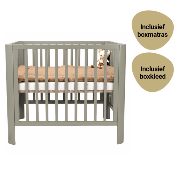 Set | Box Novi at Home® Isabel Sage Incl. Boxmatras en Boxkleed - Afbeelding 1
