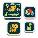 Snack Box Set A Little Lovely Company Jungle Tiger 4st.