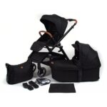 Kinderwagen Novi Baby® Neo Black/Cognac Grip