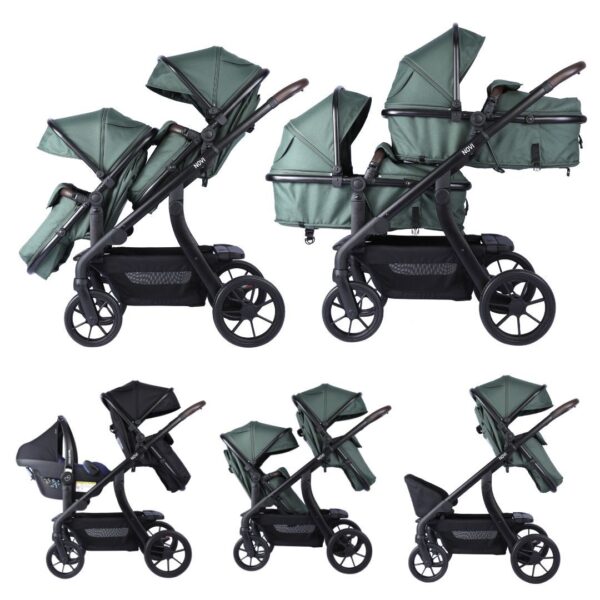 Duo Kinderwagen Novi Baby® Pacific Premium Green - Afbeelding 1