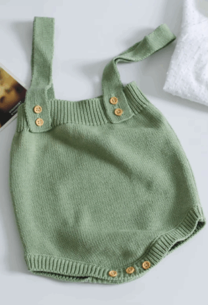 Mini Fashion™ - Schattige Gebreide Babyromper Groene romper / 90 (2 jaar) | Educatief Speelgoed
