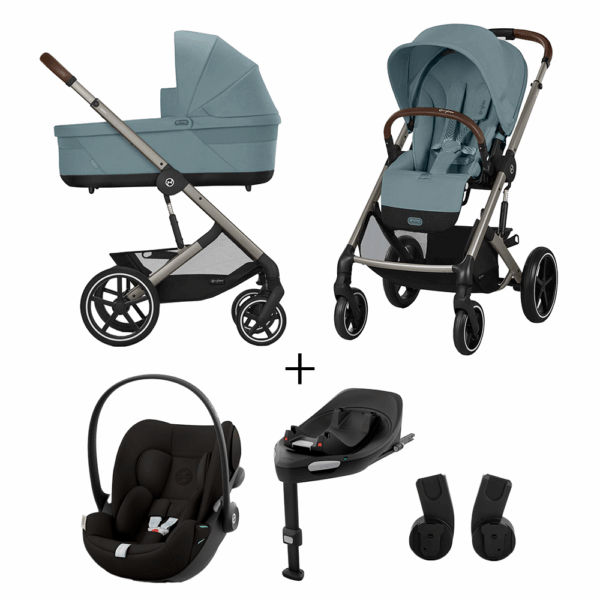 Kinderwagen Cybex Balios S Lux Stormy Blue/Light Blue + Autostoel Cloud G I-Size&Base - Afbeelding 1