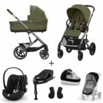 Kinderwagen Cybex Balios S Lux Moss Green/Khaki + Autostoel Cloud G I-Size Plus&Base + Accessoires