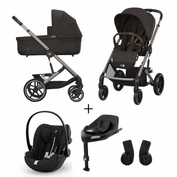 Kinderwagen Cybex Balios S Lux Chocolate Brown/Brown + Autostoel Cloud G I-Size Plus&Base - Afbeelding 1