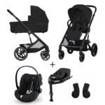 Kinderwagen Cybex Balios S Lux Moon Black/Black + Autostoel Cloud G I-Size Plus&Base