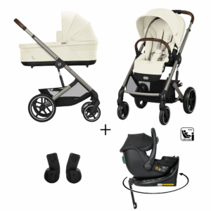 Kinderwagen Cybex Balios S Lux Seashell Beige/Light Beige  + Autostoel Jacky Pro 360°&Base