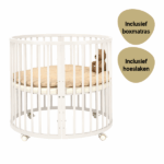 Set | Box Novi at Home® Mila Rond White Incl. Boxmatras en Hoeslaken