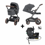Kinderwagen Maxi-Cosi Fame V1 Twillic Graphite met GRATIS Autostoel Jacky Pro 360°&Base