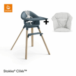 Kinderstoel Stokke® Clikk Fjord Blue + Gratis Stoelverkleiner