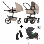 Kinderwagen Joolz Day5 Sandy Taupe Special Edition + Autostoel EasyGo Buz Pro I-Size 360 Ink&Base&Adapterset