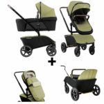 Kinderwagen The Jiffle Wagon Green + GRATIS Bolderkarzitje&Voetenzak