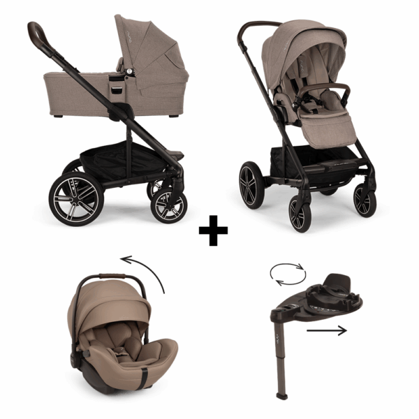 Set | Kinderwagen Nuna MIXX Next Cedar Incl. Autostoel Nuna Arra Flex V2 + Base Curv 360 - Afbeelding 1