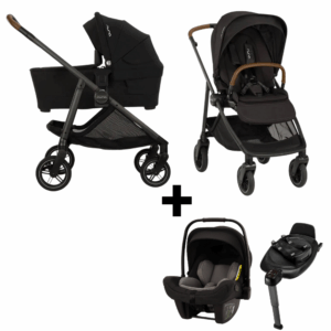 Kinderwagen Nuna Swiv Caviar + Autostoel Nuna PIPA Next + GRATIS Base Nuna 360 System