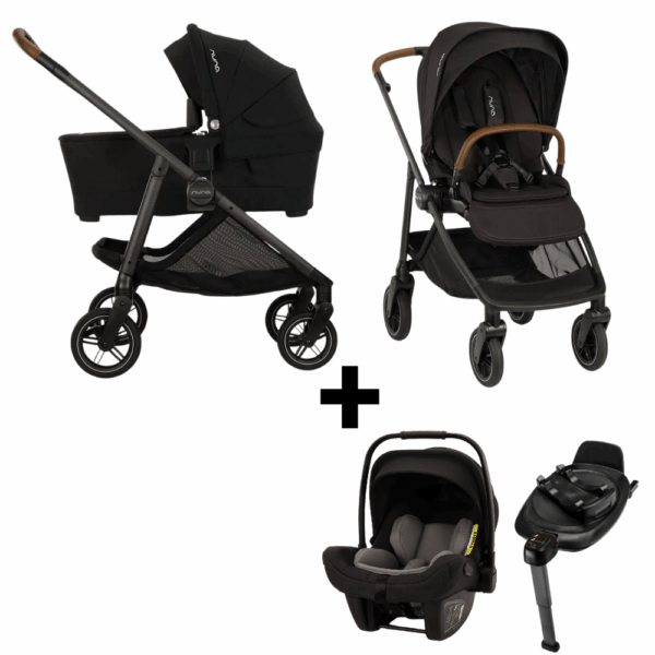 Kinderwagen Nuna Swiv Caviar + Autostoel Nuna PIPA Next + GRATIS Base Nuna 360 System - Afbeelding 1