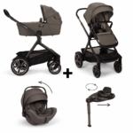 Set | Kinderwagen Demi Next Thunder Incl. Autostoel Nuna Arra Flex + Base Curv 360