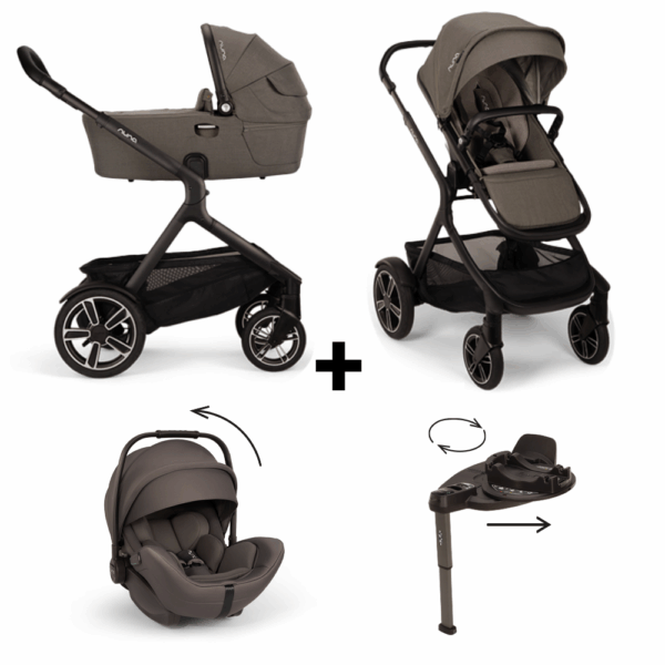 Set | Kinderwagen Demi Next Thunder Incl. Autostoel Nuna Arra Flex + Base Curv 360 - Afbeelding 1