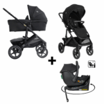 Kinderwagen Joie Signature Vinca Eclipse met Autostoel Jacky Pro 360° All Black&Base