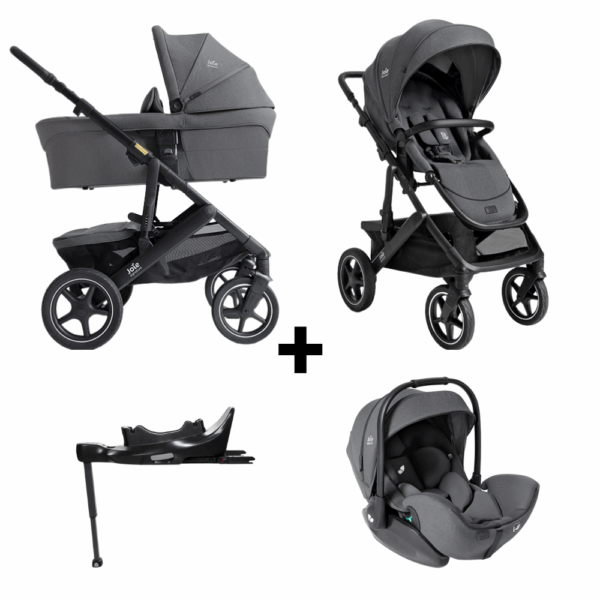 Kinderwagen Joie Signature Vinca Ebony met Autostoel i-Level I-Size Ebony&Base - Afbeelding 1