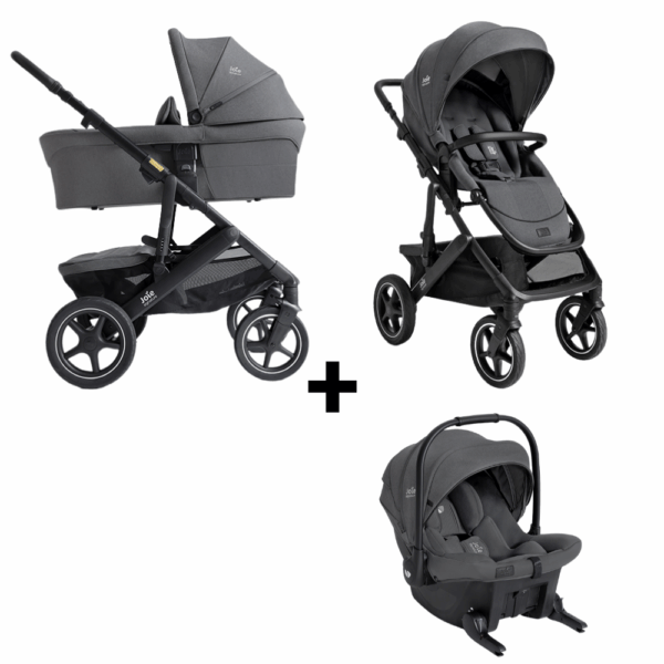 Kinderwagen Joie Signature Vinca Ebony met Autostoel Sprint Ebony - Afbeelding 1