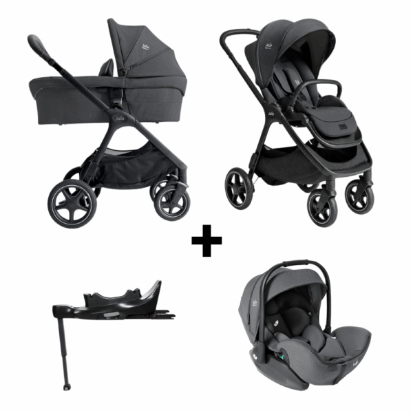 Kinderwagen Joie Signature Finiti Ebony met Autostoel i-Level I-Size Ebony&Base - Afbeelding 1