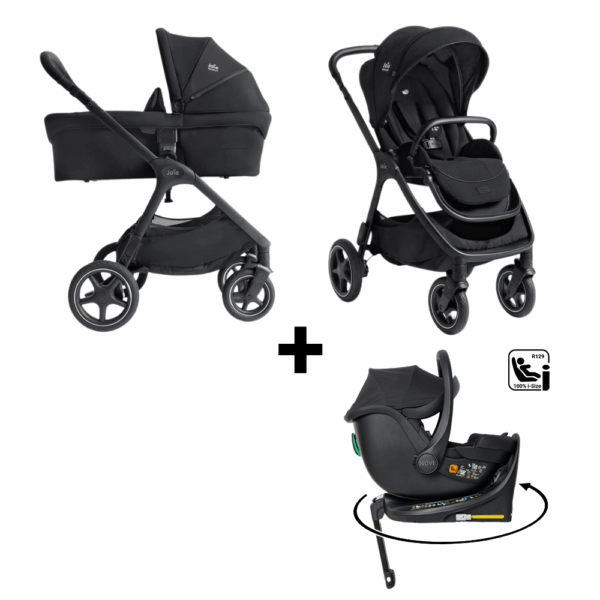 Kinderwagen Joie Signature Finiti Eclipse met Autostoel Jacky Pro 360° All Black&Base - Afbeelding 1