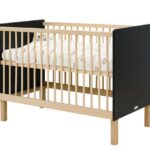 Ledikant Bopita Floris Mat Zwart/Naturel