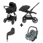 Kinderwagen Maxi-Cosi Oxford Plus Twillic Black + Autostoel Maxi-Cosi Rock Essential Grey I-Size&Base