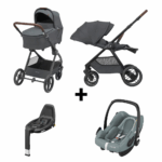 Kinderwagen Maxi-Cosi Oxford Plus Twillic Graphite + Autostoel Maxi-Cosi Rock Essential Grey I-Size&Base
