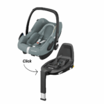 Set | Autostoel Maxi-Cosi Rock Essential Grey I-Size met Isofixbase FamilyFix3
