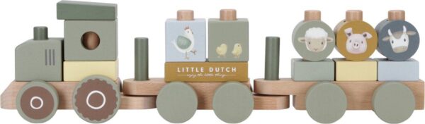 Blokkentrein Little Dutch Little Farm Hout Boerderij - Afbeelding 1