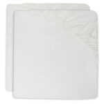 Hoeslaken Wieg Jollein 40/50x80/90 Ivory 2-pack