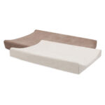 Aankleedkussenhoes Jollein Badstof Milky Coffee/Ivory 2st