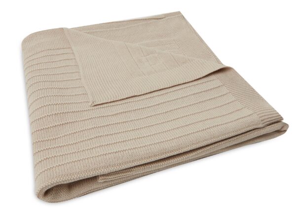 Deken Ledikant Jollein Pure Knit Nougat - Afbeelding 1