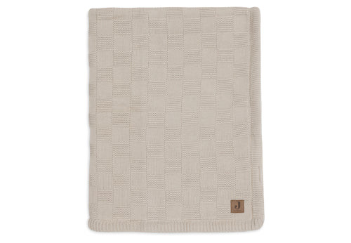 Deken Wieg Jollein 75x100 Box Knit Warm Sand/Velvet - Afbeelding 1