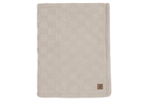 Deken Ledikant Jollein 100x150 Box Knit Warm Sand/Velvet - Afbeelding 1