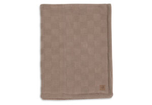 Deken Ledikant Jollein 100x150 Box Knit Milky Coffee/Velvet