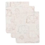 Washandjes Jollein Hydrofiel Elephant Tales 3-pack