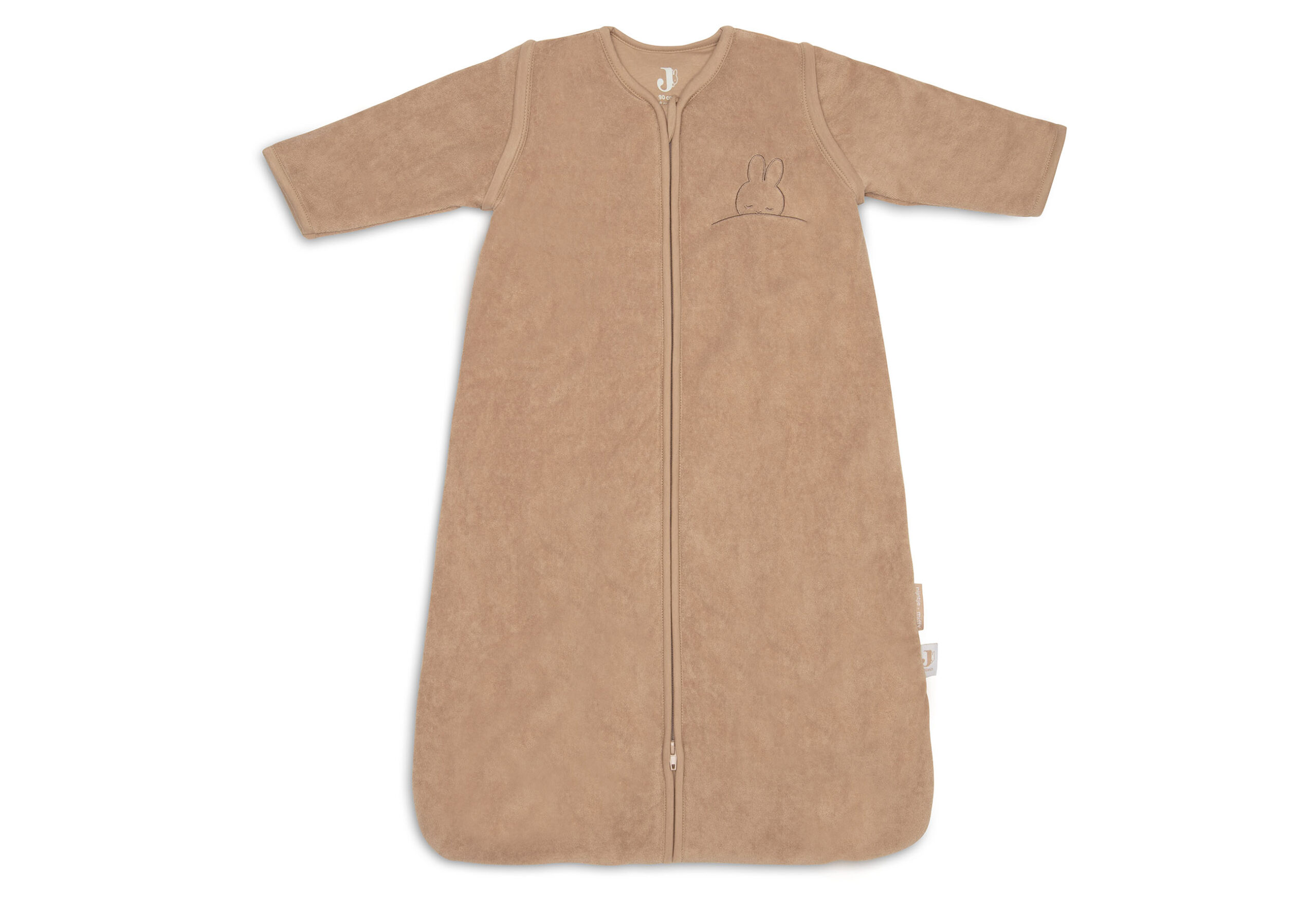 Slaapzak Jollein Afritsbare Mouw Sleepy Nijntje Terry Biscuit 110cm - Afbeelding 1