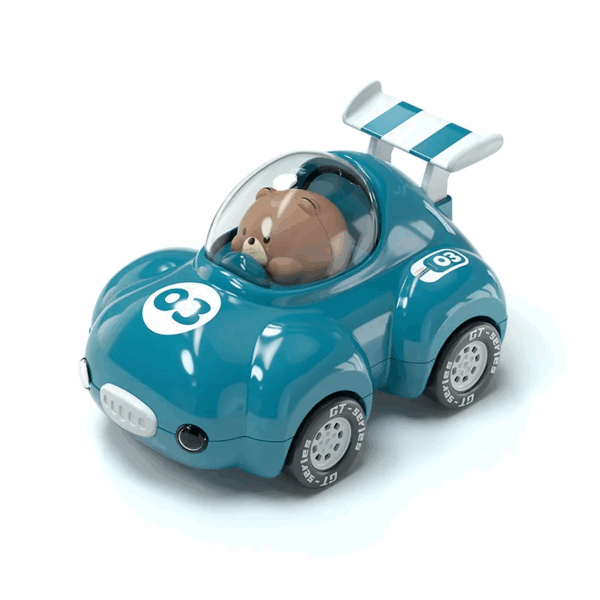 Pull-Back Car™ – Flitsend Raceplezier – Speelgoedauto Cyaan | Educatief Speelgoed - Afbeelding 1